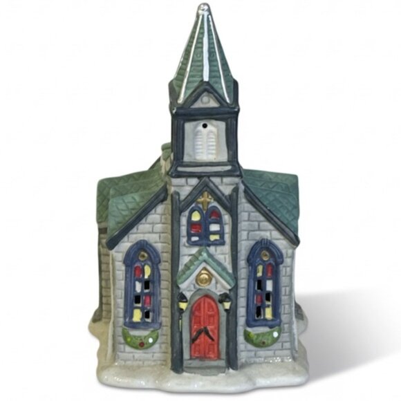 Vintage Church Holiday Porcelain Village House Translucent Collectible 2002 - Picture 2 of 16